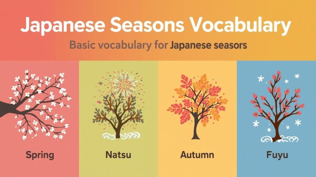 Basic vocabulary for Japanese seasons