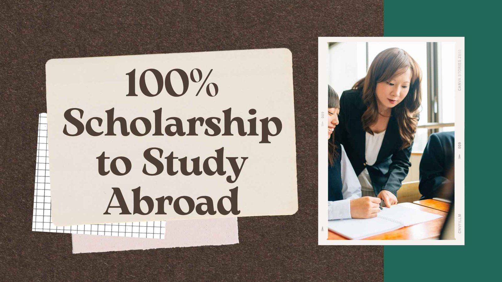100% Scholarship to Study Abroad