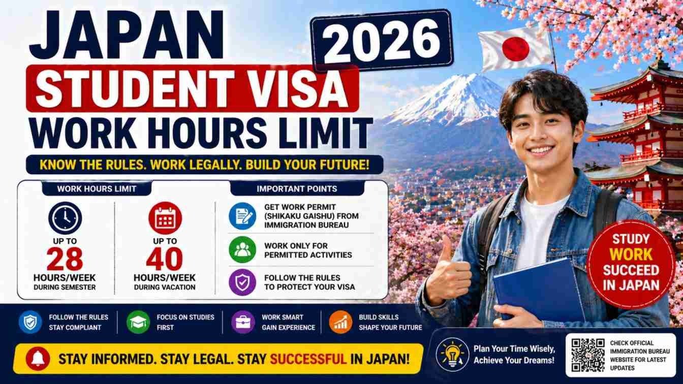 Japan Student Visa Work Hours Limit 2026